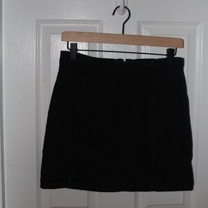 Free People Black Pencil Jean Skirt